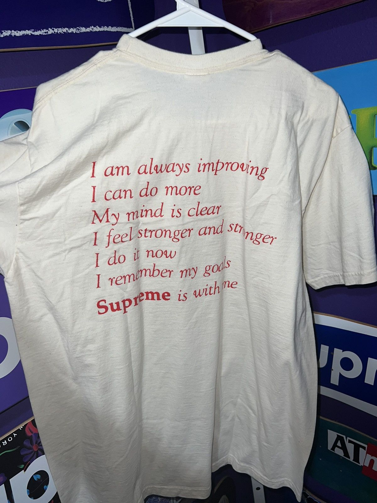 Supreme Stay Positive Tee Natural Mサイズ