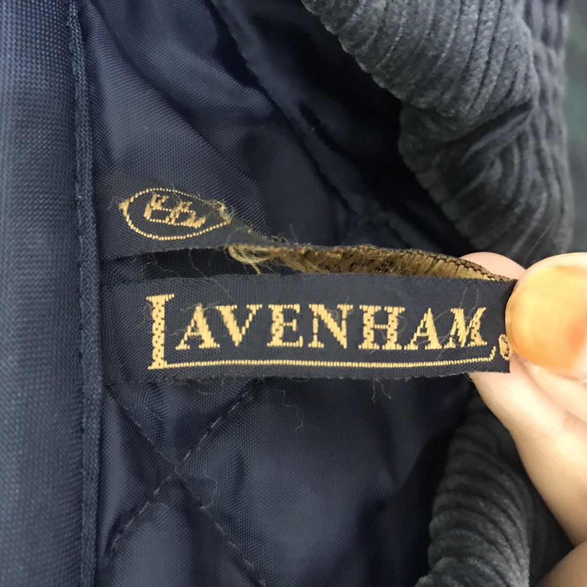 Vintage LAVENHAM England Brand Green Quilted Cotton Coat