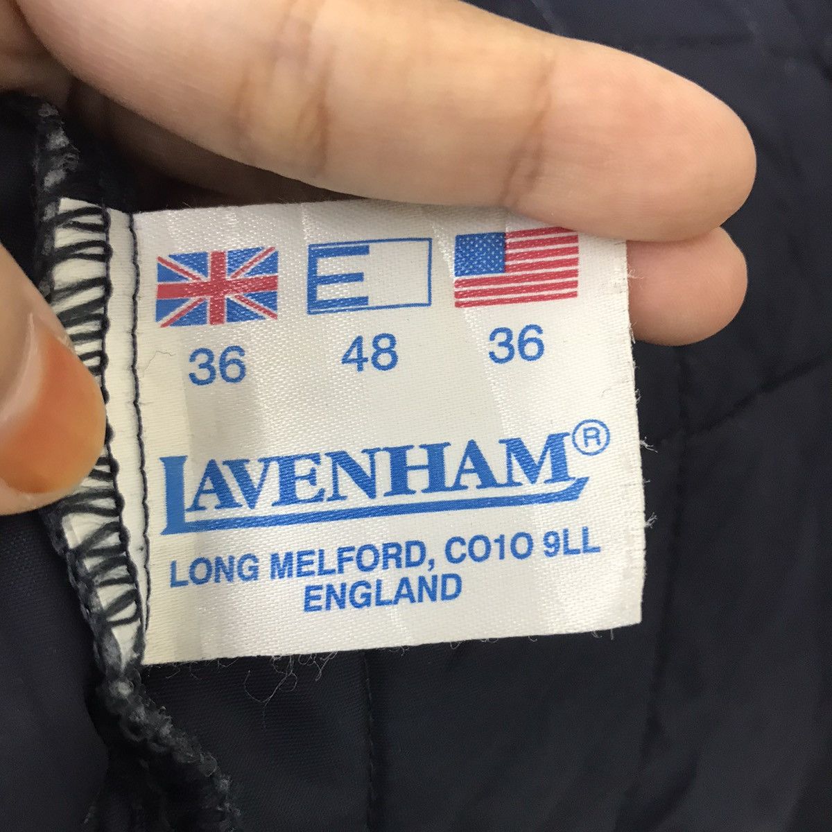 Vintage LAVENHAM England Brand Green Quilted Cotton Coat