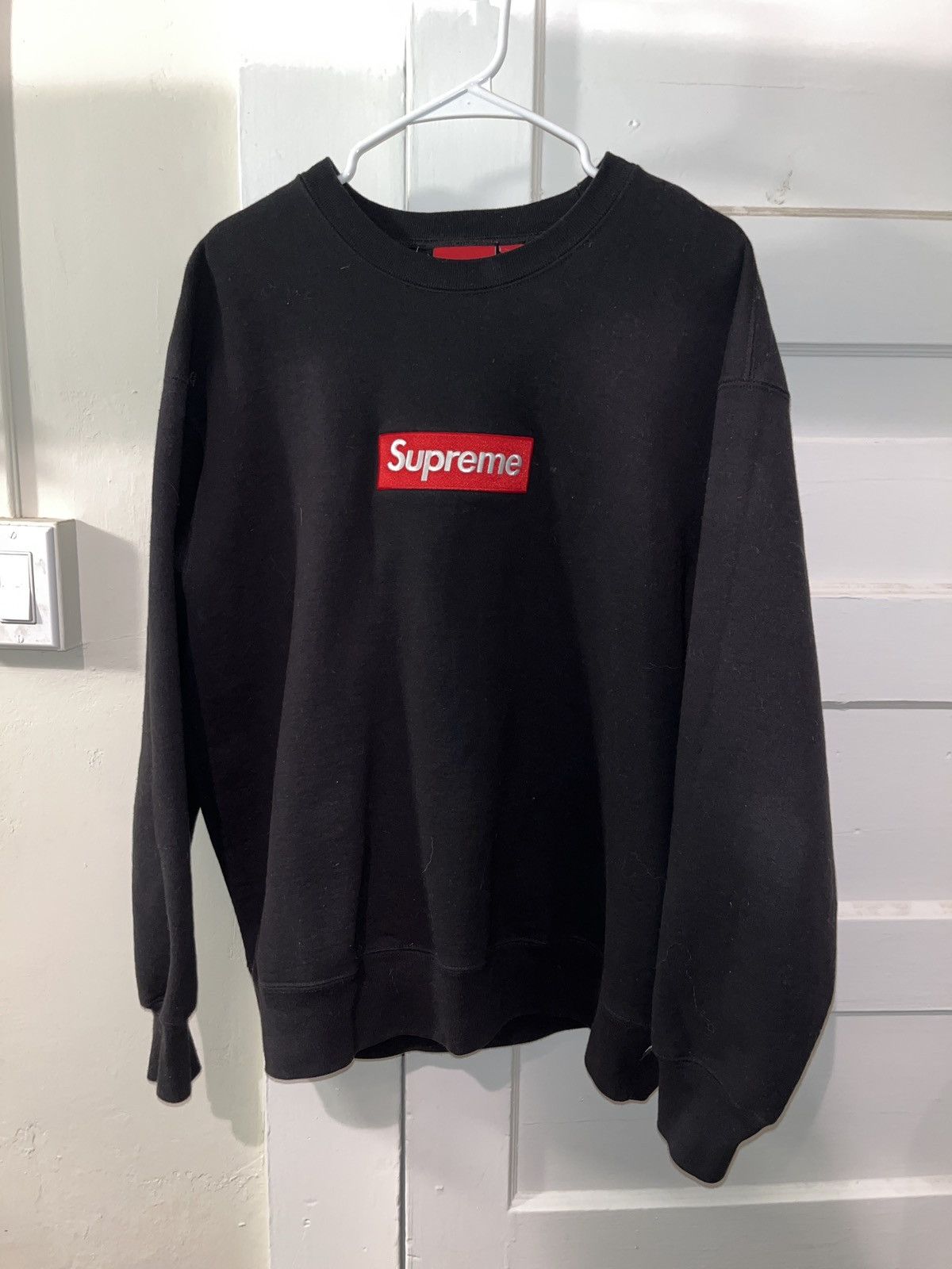 Supreme FW22 Box Logo Crewneck Size US L / EU 52-54 / 3 - 1 Thumbnail