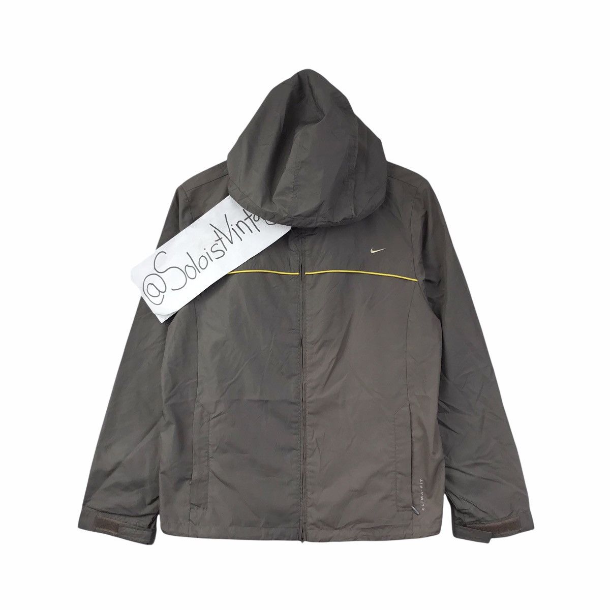 NIKE SWOOSH Sportswear Grey Windbreaker Hoodie Jacket