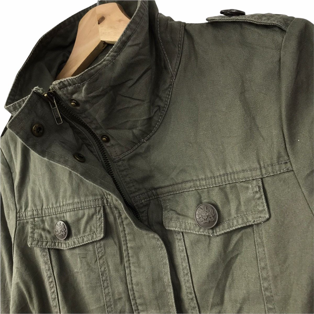 Japanese Brand COLZA Japanese Brand Green Army Parka Jacket Size US L / EU 52-54 / 3 - 5 Thumbnail