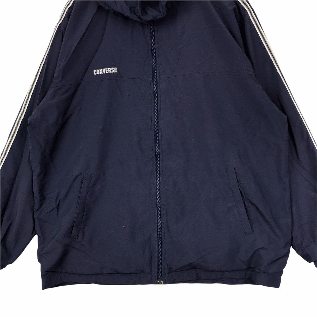 Converse CONVERSE USA Japanese Brand Blue Long Windbreaker Jacket Size US L / EU 52-54 / 3 - 5 Thumbnail