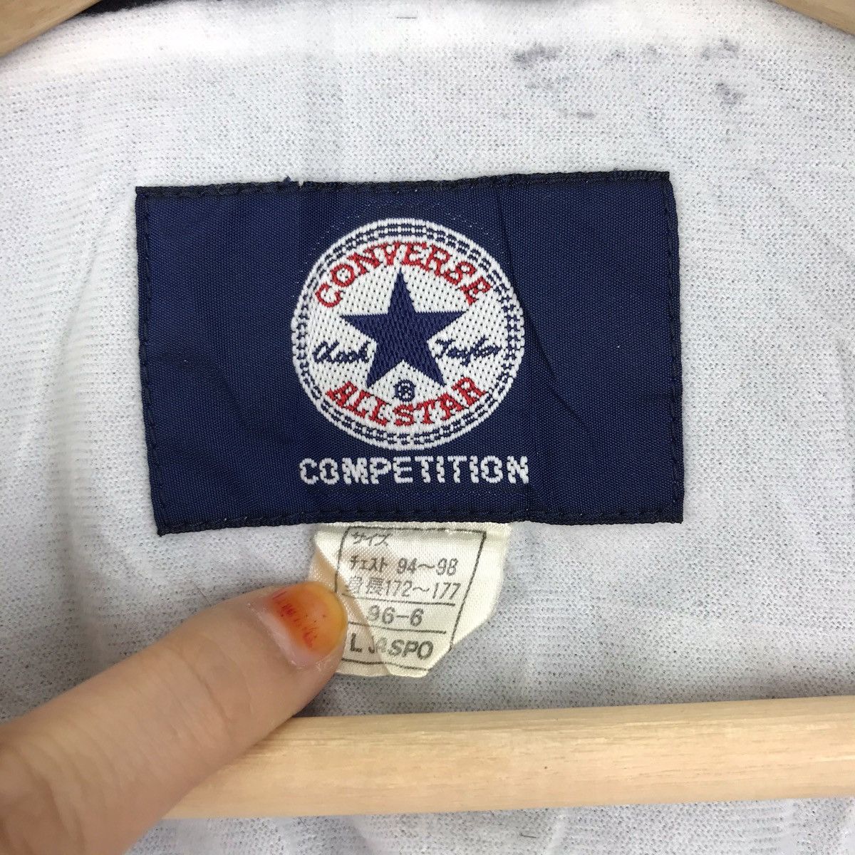 Converse CONVERSE USA Japanese Brand Blue Long Windbreaker Jacket Size US L / EU 52-54 / 3 - 4 Thumbnail