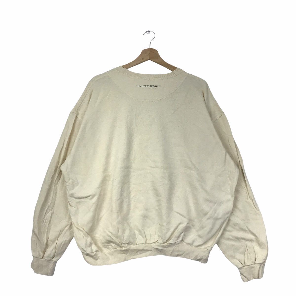 Vintage Vintage HUNTING WORLD ITALY African Hunt Cream Sweatshirt Size US XL / EU 56 / 4 - 2 Thumbnail
