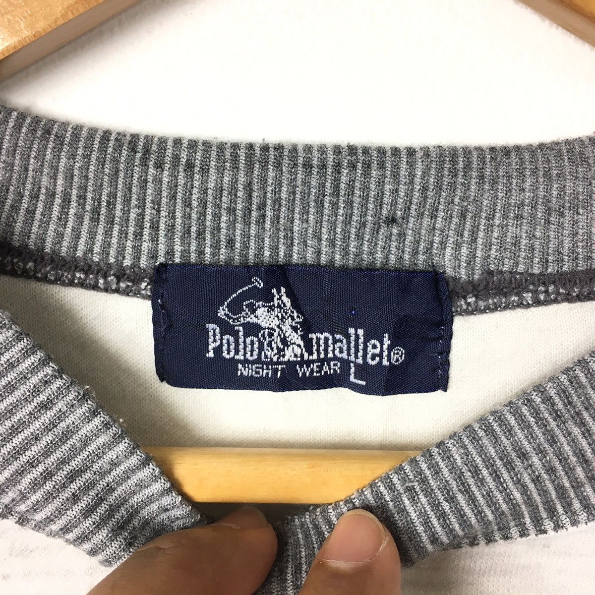 Vintage POLO MALLET SPORT Night Wear Big Pony Print Grey Sweatshirt Size US L / EU 52-54 / 3 - 3 Thumbnail