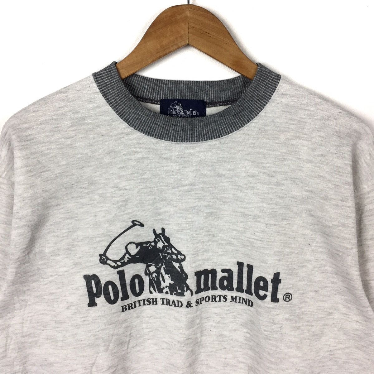 Vintage POLO MALLET SPORT Night Wear Big Pony Print Grey Sweatshirt Size US L / EU 52-54 / 3 - 2 Thumbnail