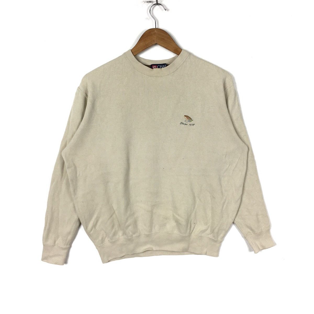 Chaps CHAPS by RALPH LAUREN Fishing Embroidered Beige Sweatshirt Size US M / EU 48-50 / 2 - 1 Thumbnail
