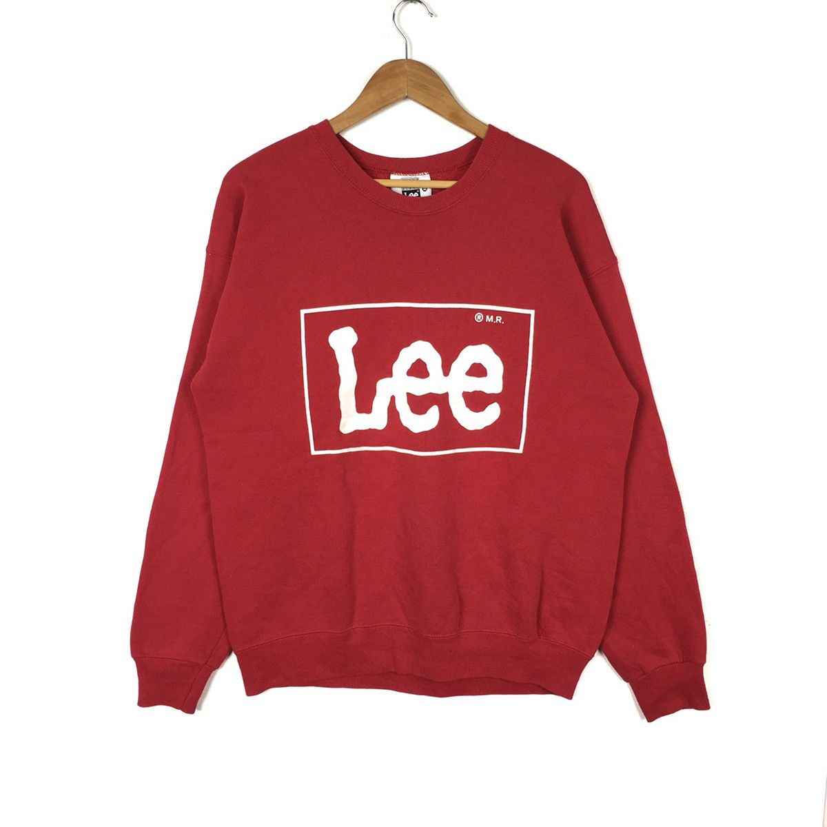 Lee Vintage LEE USA M.R Union Made Jeans Big Print RedSweatshirt Size US XL / EU 56 / 4 - 1 Thumbnail