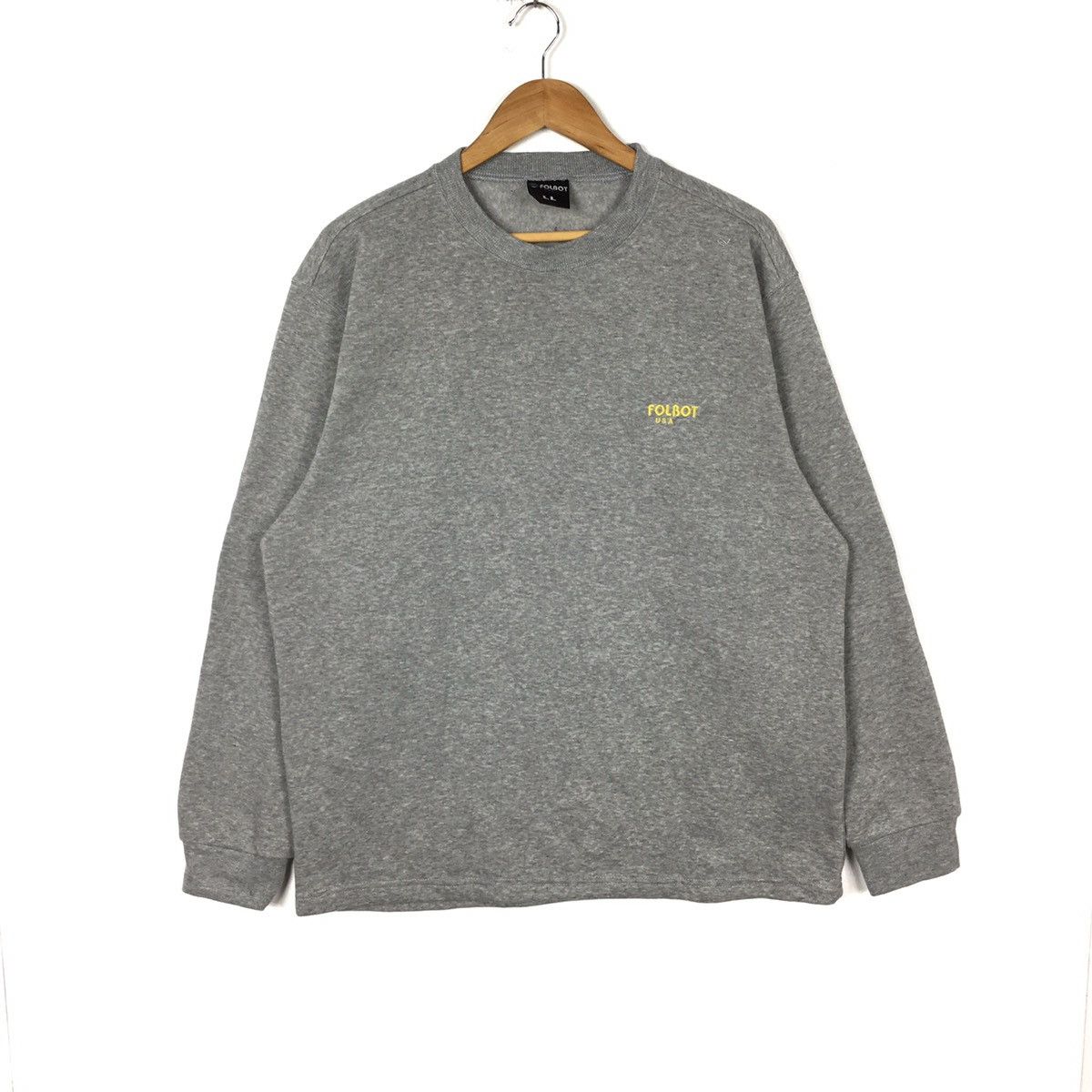 Vintage FOLBOT USA SPORT Small Logo Sportswear Grey Sweatshirt Size US L / EU 52-54 / 3 - 1 Thumbnail