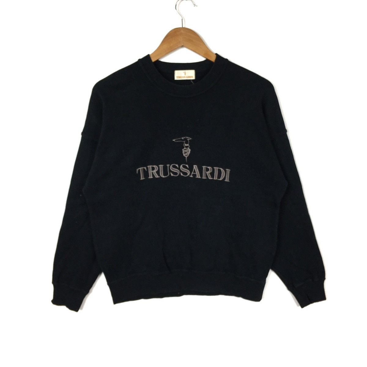 Trussardi TRUSSARDI JEANS ICONIC Italian Designer Embroidered Black Size US M / EU 48-50 / 2 - 1 Thumbnail