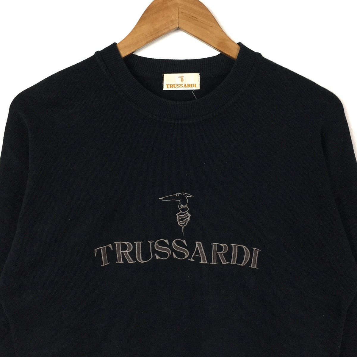 Trussardi TRUSSARDI JEANS ICONIC Italian Designer Embroidered Black Size US M / EU 48-50 / 2 - 2 Thumbnail