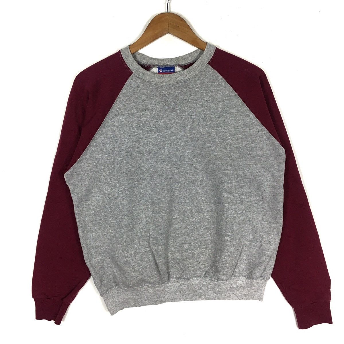 Champion CHAMPION Streetwear Raglan Plain Usa Grey Red Sweatshirt Size US M / EU 48-50 / 2 - 1 Thumbnail