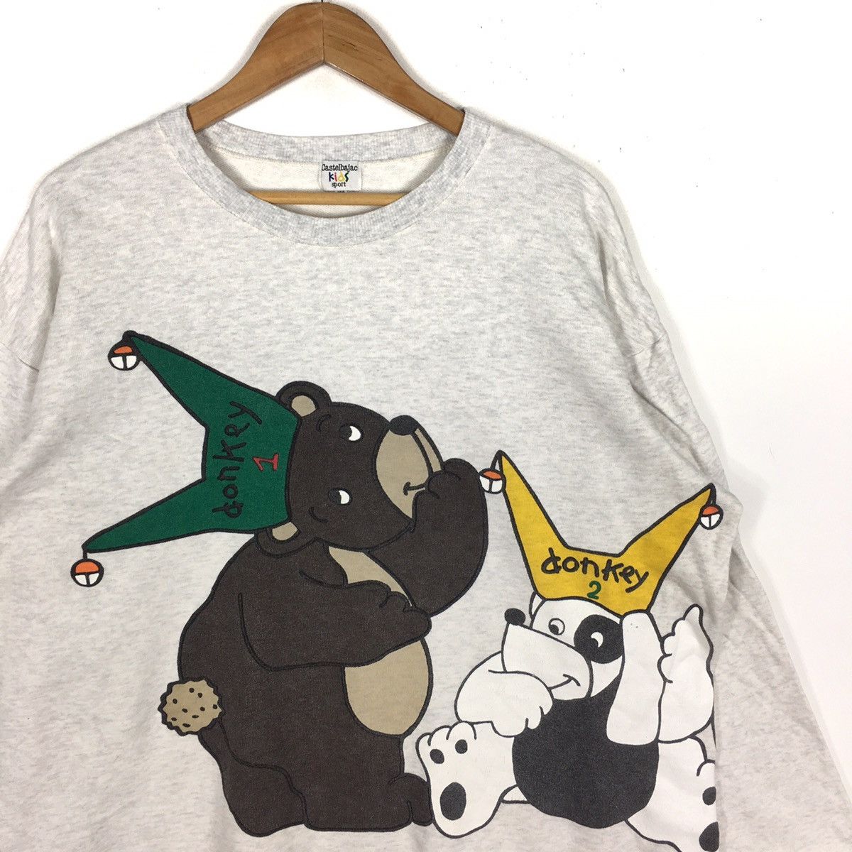 Vintage CASTELBAJAC DONKEY SPORTS Kids Pop Art Artist GreySweatshirt Size US XXL / EU 58 / 5 - 2 Thumbnail