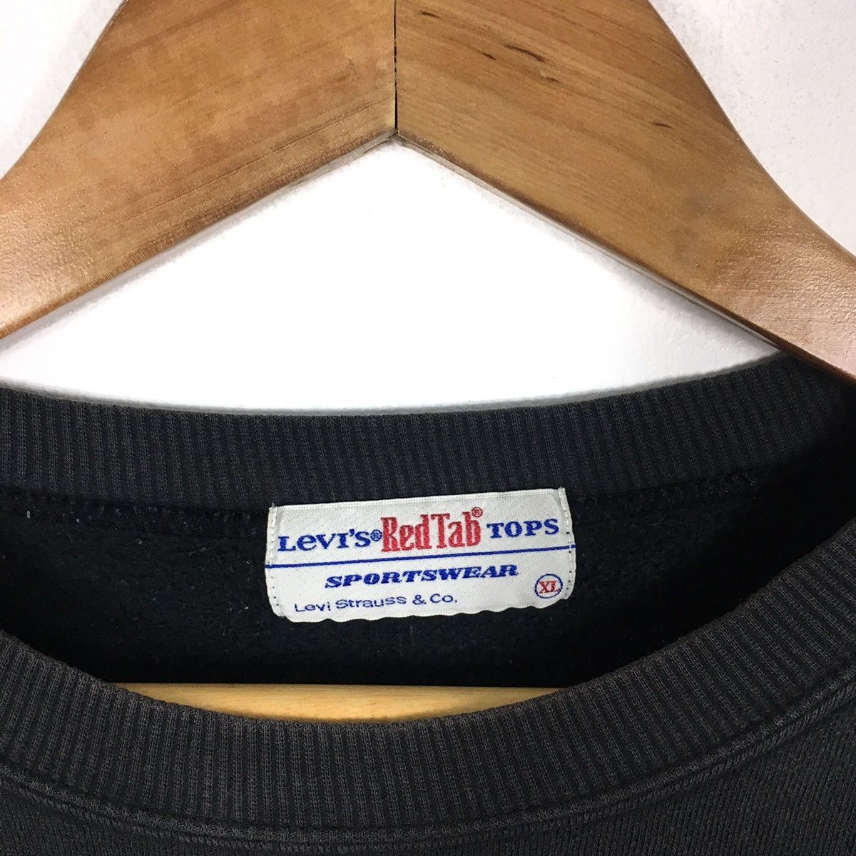 Levi's LEVIS STRAUSS & Co Two Horses Jeans Denim Black Sweatshirt Size US XL / EU 56 / 4 - 4 Thumbnail