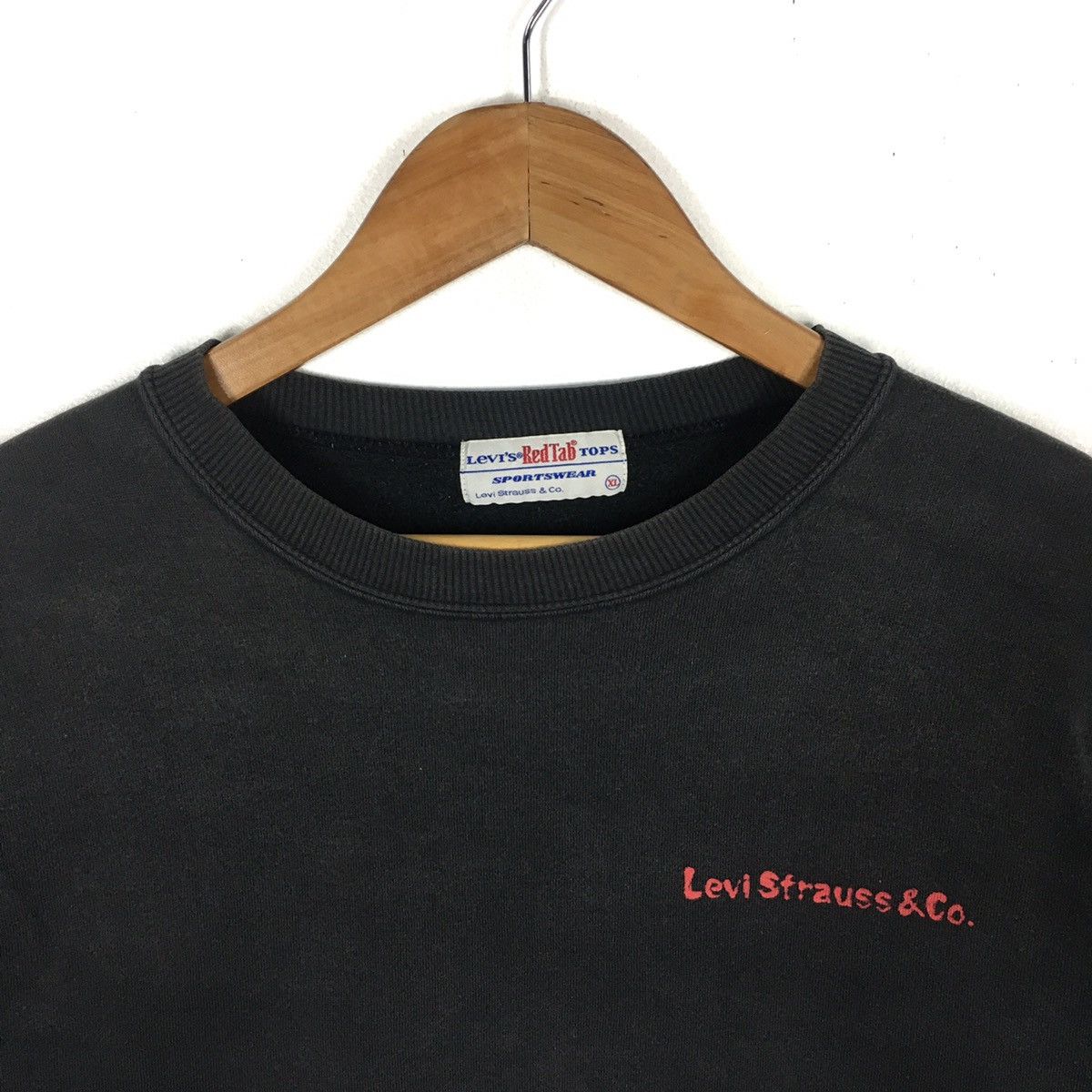 Levi's LEVIS STRAUSS & Co Two Horses Jeans Denim Black Sweatshirt Size US XL / EU 56 / 4 - 3 Thumbnail