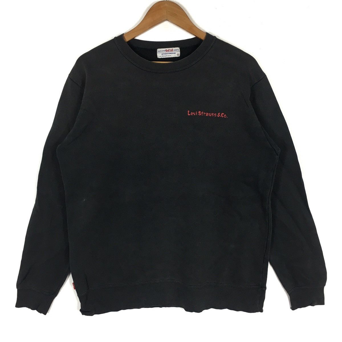 Levi's LEVIS STRAUSS & Co Two Horses Jeans Denim Black Sweatshirt Size US XL / EU 56 / 4 - 2 Thumbnail
