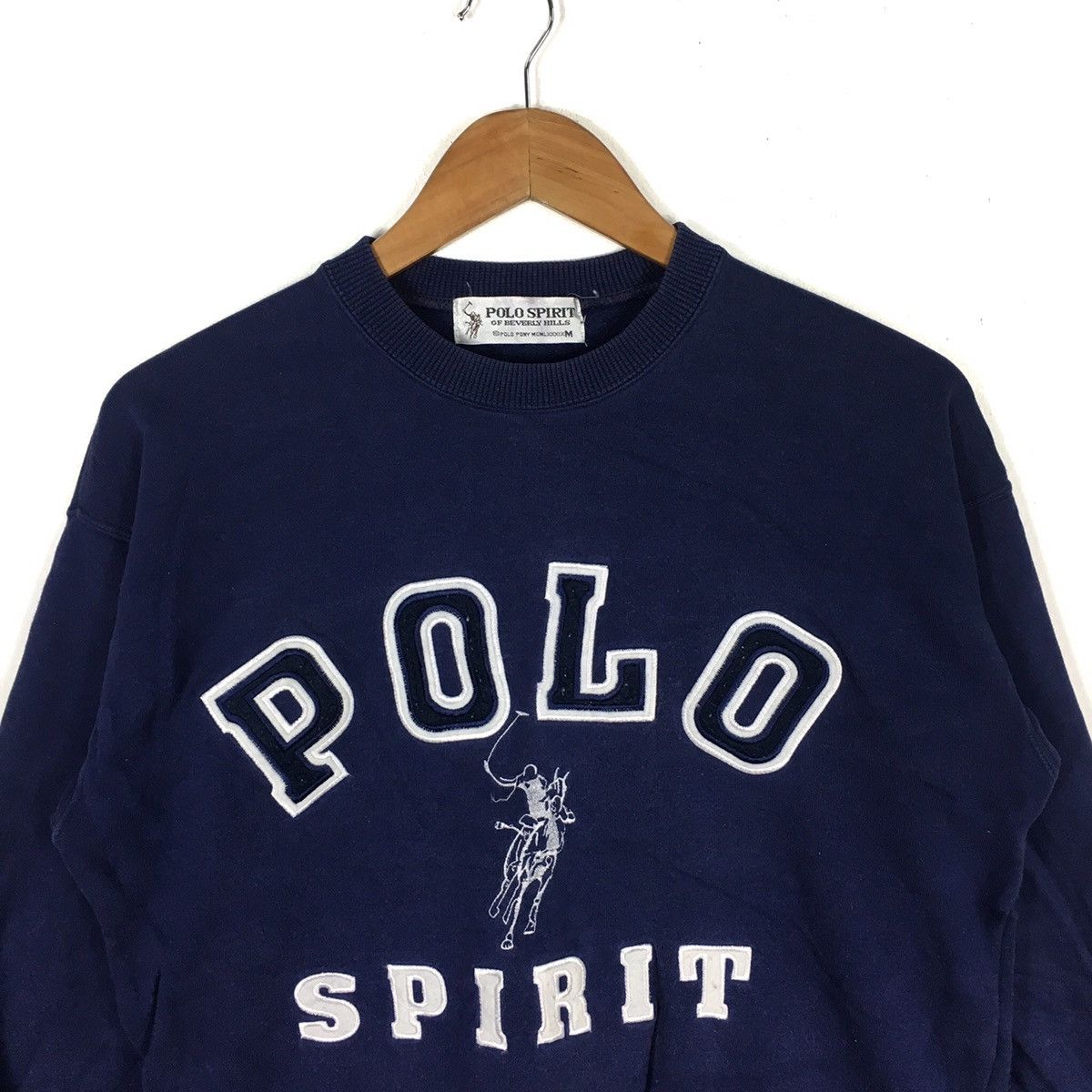 Polo Ralph Lauren POLO SPIRIT Big Pony Embroidered Blue Sweatshirt Streetwear Size US M / EU 48-50 / 2 - 2 Thumbnail