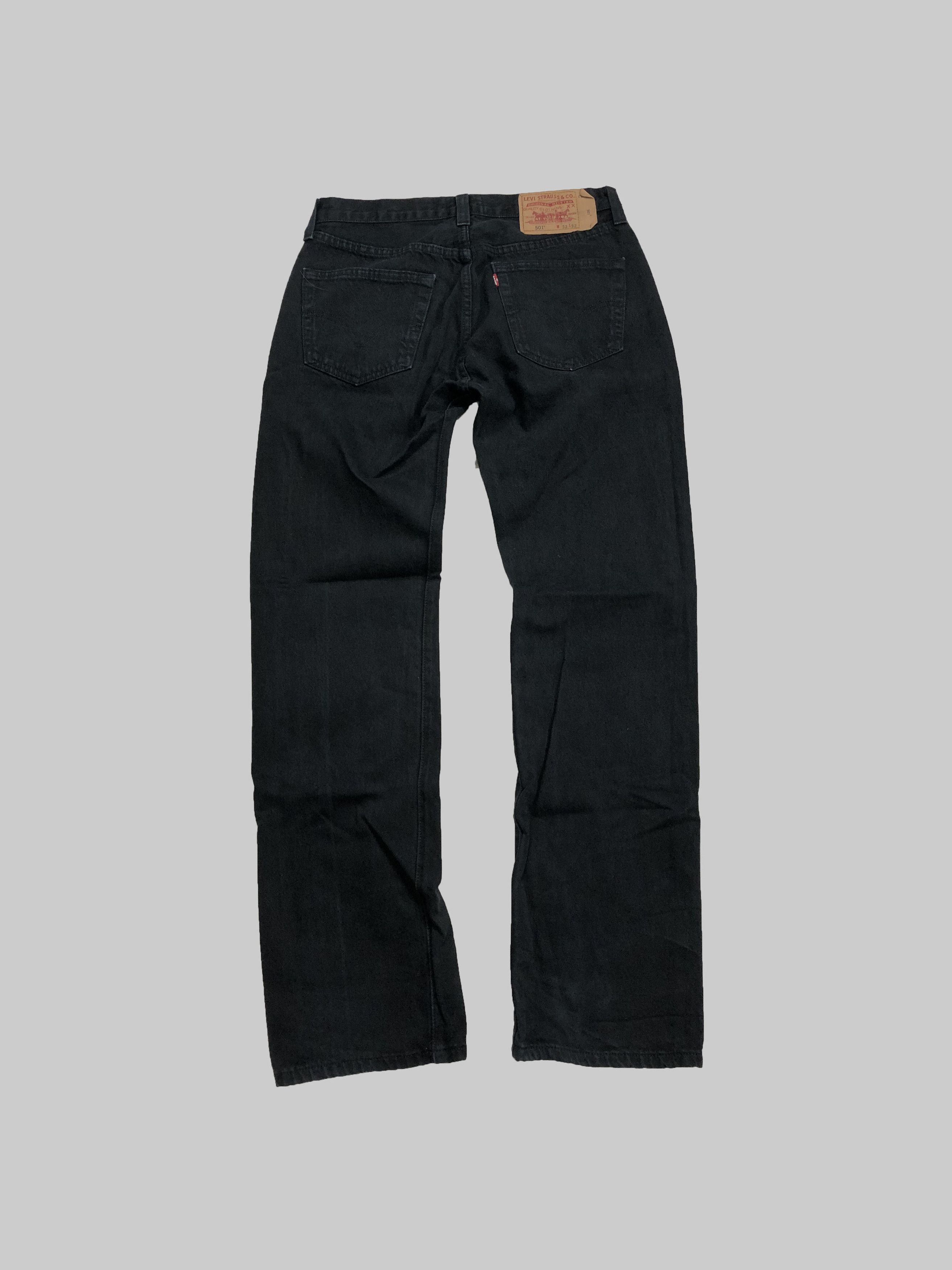 Vintage Vintage Levis 501 Straight Leg Black Denim Jeans Grailed