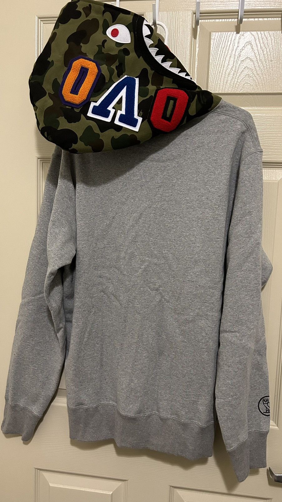 Bape × October's Very Own Bape X OVO Gray Shark Hoodie Size US XL / EU 56 / 4 - 2 Thumbnail