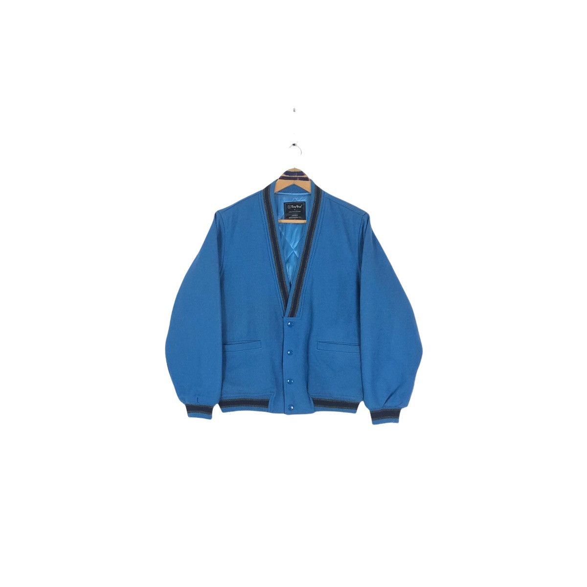 Vintage Vintage Troy Bros Cardigan Style Wool Varsity Jacket Size US M / EU 48-50 / 2 - 2 Thumbnail
