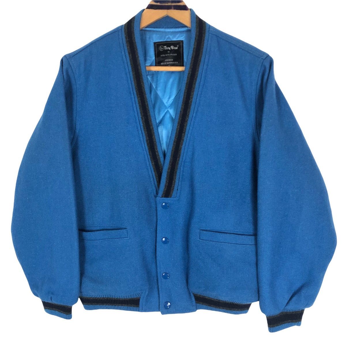 Vintage Vintage Troy Bros Cardigan Style Wool Varsity Jacket Size US M / EU 48-50 / 2 - 1 Thumbnail
