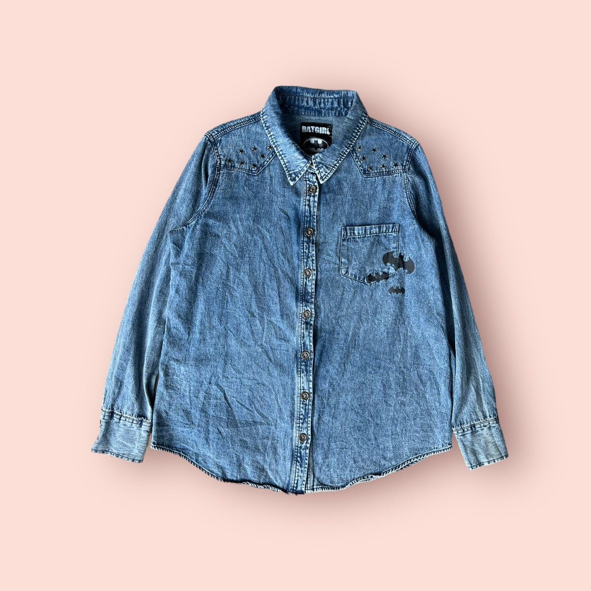 DC Comics × Japanese Brand × Vintage VINTAGE BATGIRL DC COMICS LS DENIM BLOUSE Size L / US 10 / IT 46 - 2 Thumbnail