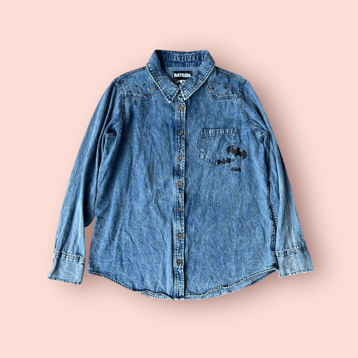 DC Comics × Japanese Brand × Vintage VINTAGE BATGIRL DC COMICS LS DENIM BLOUSE Size L / US 10 / IT 46 - 17 Thumbnail