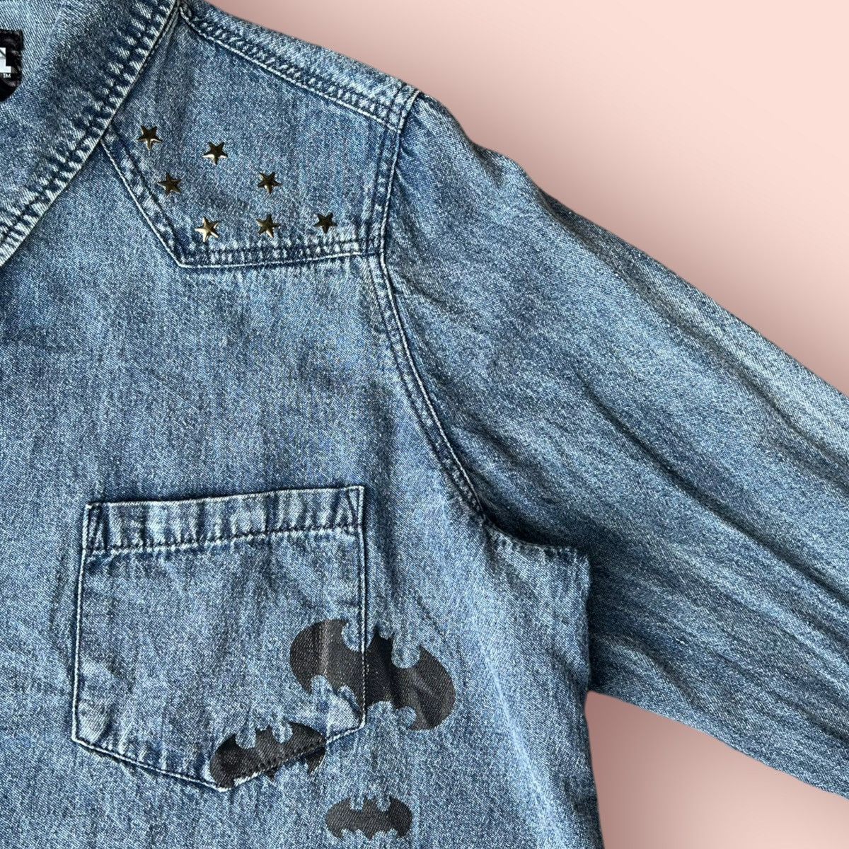 DC Comics × Japanese Brand × Vintage VINTAGE BATGIRL DC COMICS LS DENIM BLOUSE Size L / US 10 / IT 46 - 11 Thumbnail