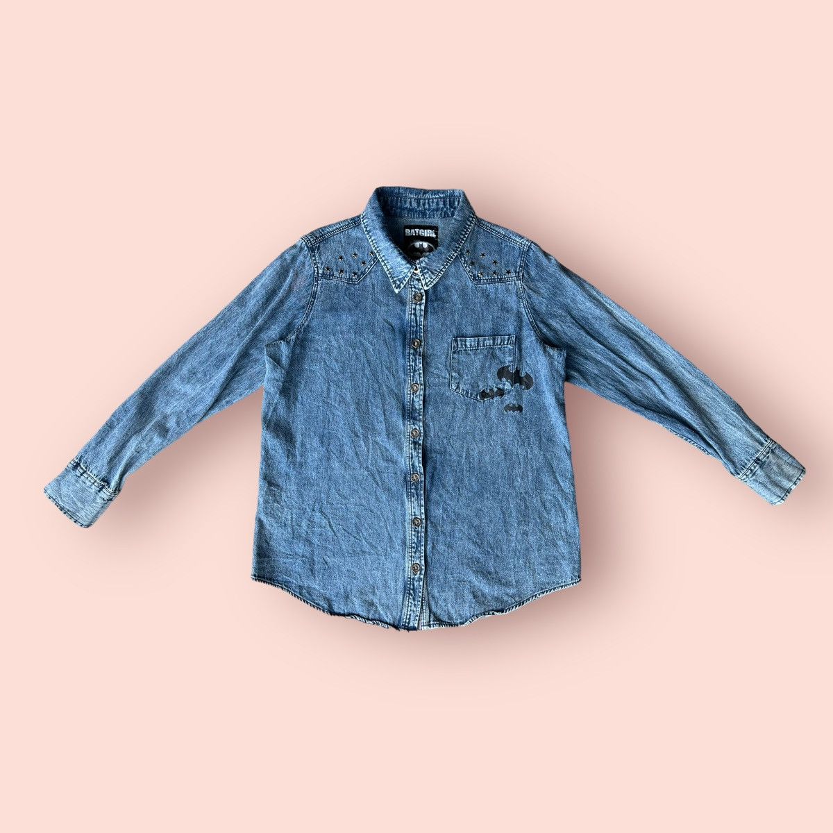 DC Comics × Japanese Brand × Vintage VINTAGE BATGIRL DC COMICS LS DENIM BLOUSE Size L / US 10 / IT 46 - 6 Thumbnail