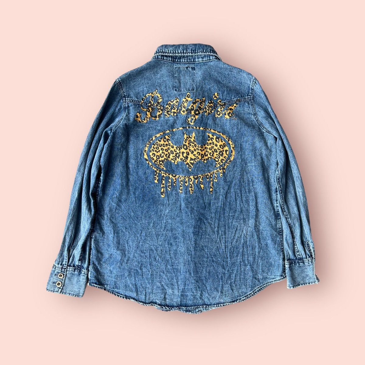 DC Comics × Japanese Brand × Vintage VINTAGE BATGIRL DC COMICS LS DENIM BLOUSE Size L / US 10 / IT 46 - 24 Thumbnail