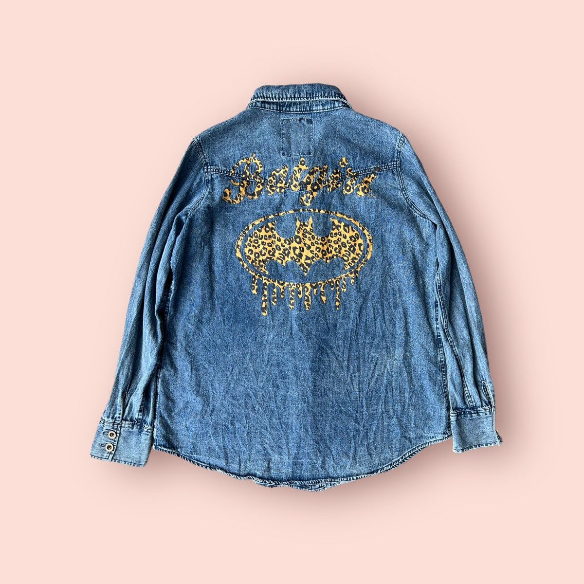 DC Comics × Japanese Brand × Vintage VINTAGE BATGIRL DC COMICS LS DENIM BLOUSE Size L / US 10 / IT 46 - 1 Thumbnail