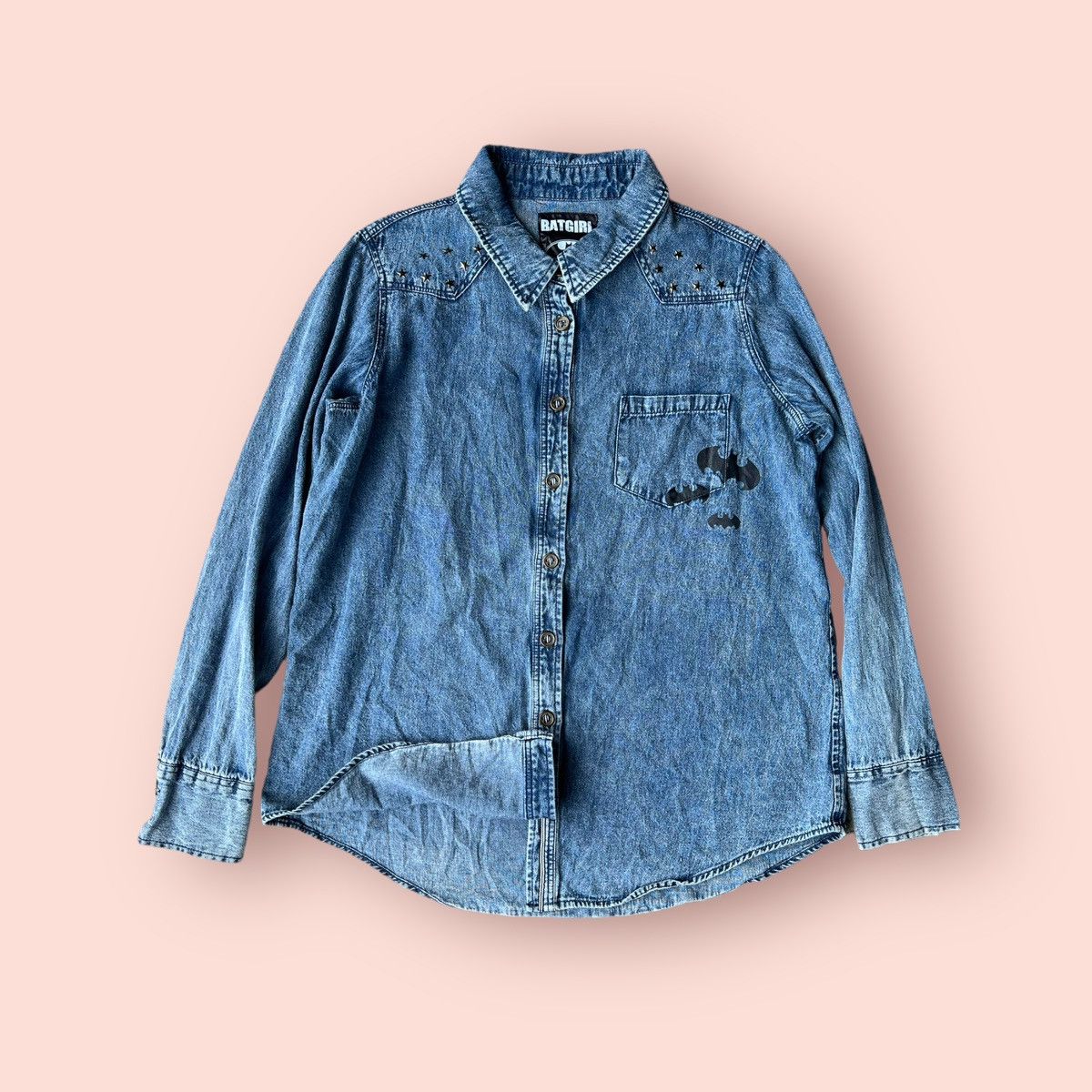 DC Comics × Japanese Brand × Vintage VINTAGE BATGIRL DC COMICS LS DENIM BLOUSE Size L / US 10 / IT 46 - 19 Thumbnail