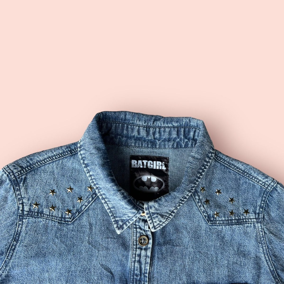 DC Comics × Japanese Brand × Vintage VINTAGE BATGIRL DC COMICS LS DENIM BLOUSE Size L / US 10 / IT 46 - 9 Thumbnail