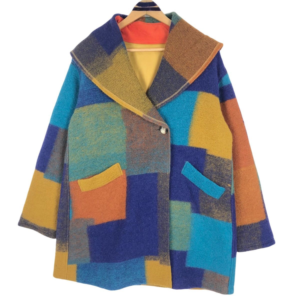 Vintage SiS Colourful Women’s Wool Topcoat