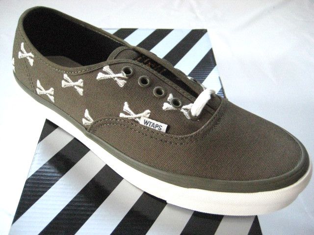 2016 Vans Authentic WTAPS Olive Crossbones sz4.5