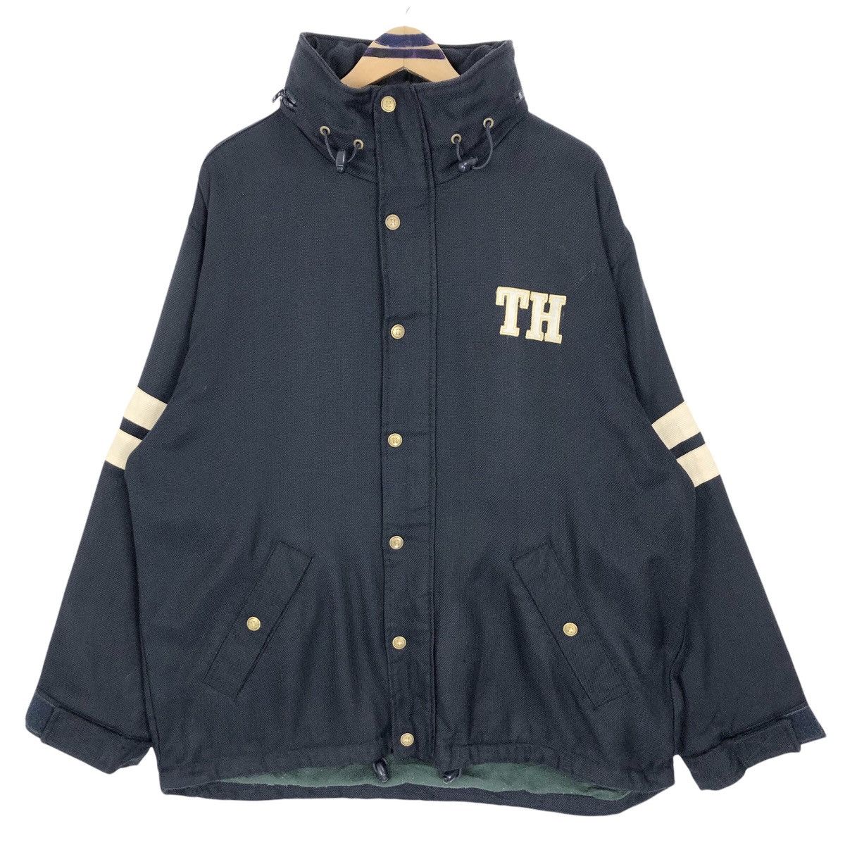 Tommy Hilfiger Vintage 90s Tommy Hilfiger Jacket Big Logo Foldable Hoodie Size US XL / EU 56 / 4 - 2 Thumbnail