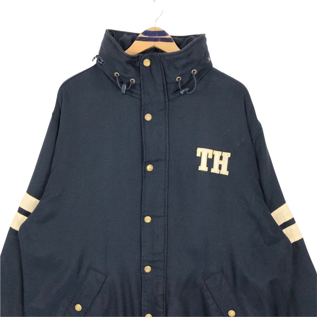 Tommy Hilfiger Vintage 90s Tommy Hilfiger Jacket Big Logo Foldable Hoodie Size US XL / EU 56 / 4 - 7 Thumbnail