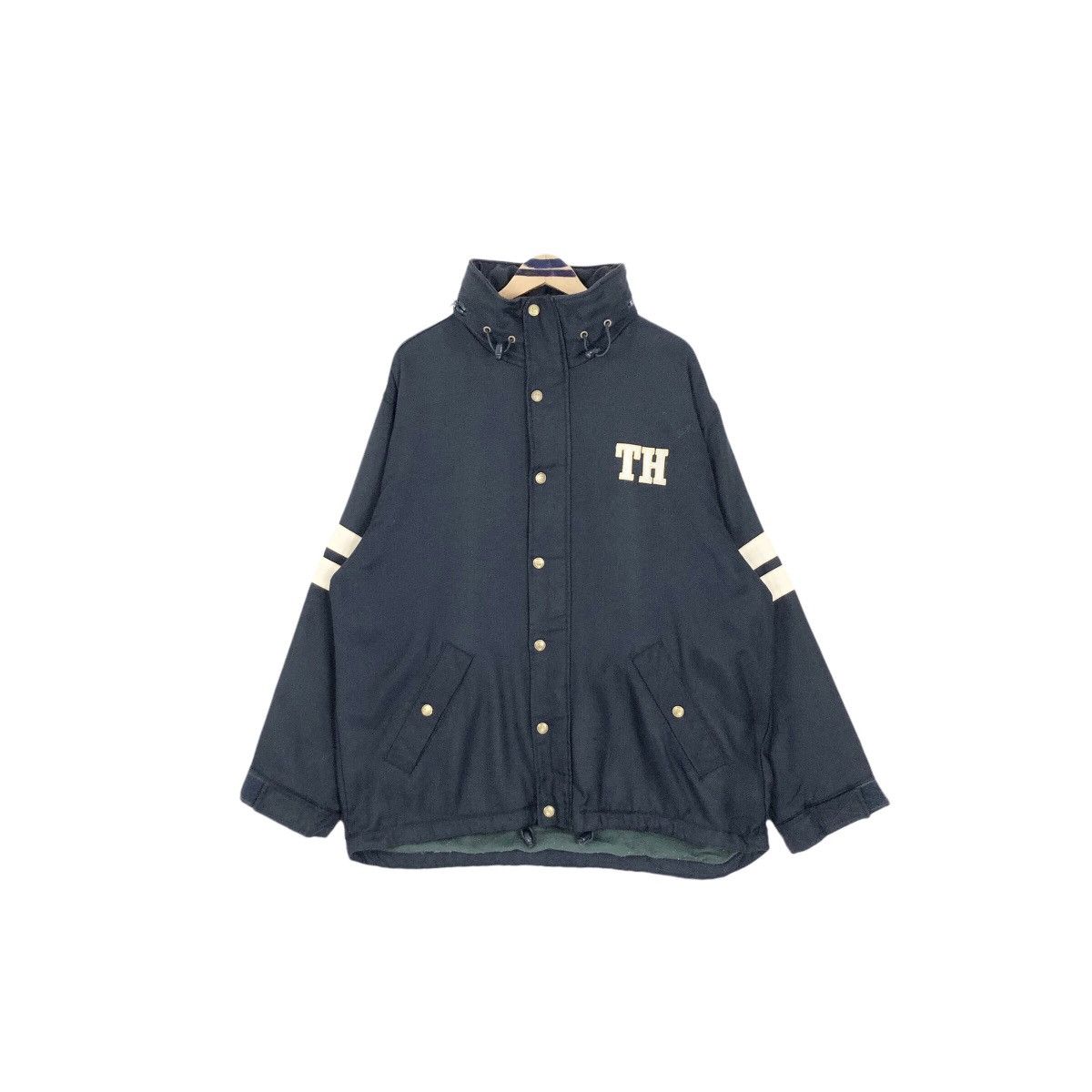 Tommy Hilfiger Vintage 90s Tommy Hilfiger Jacket Big Logo Foldable Hoodie Size US XL / EU 56 / 4 - 3 Thumbnail
