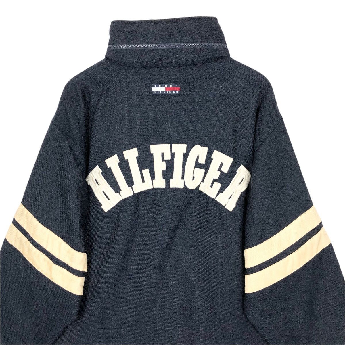 Tommy Hilfiger Vintage 90s Tommy Hilfiger Jacket Big Logo Foldable Hoodie Size US XL / EU 56 / 4 - 15 Thumbnail