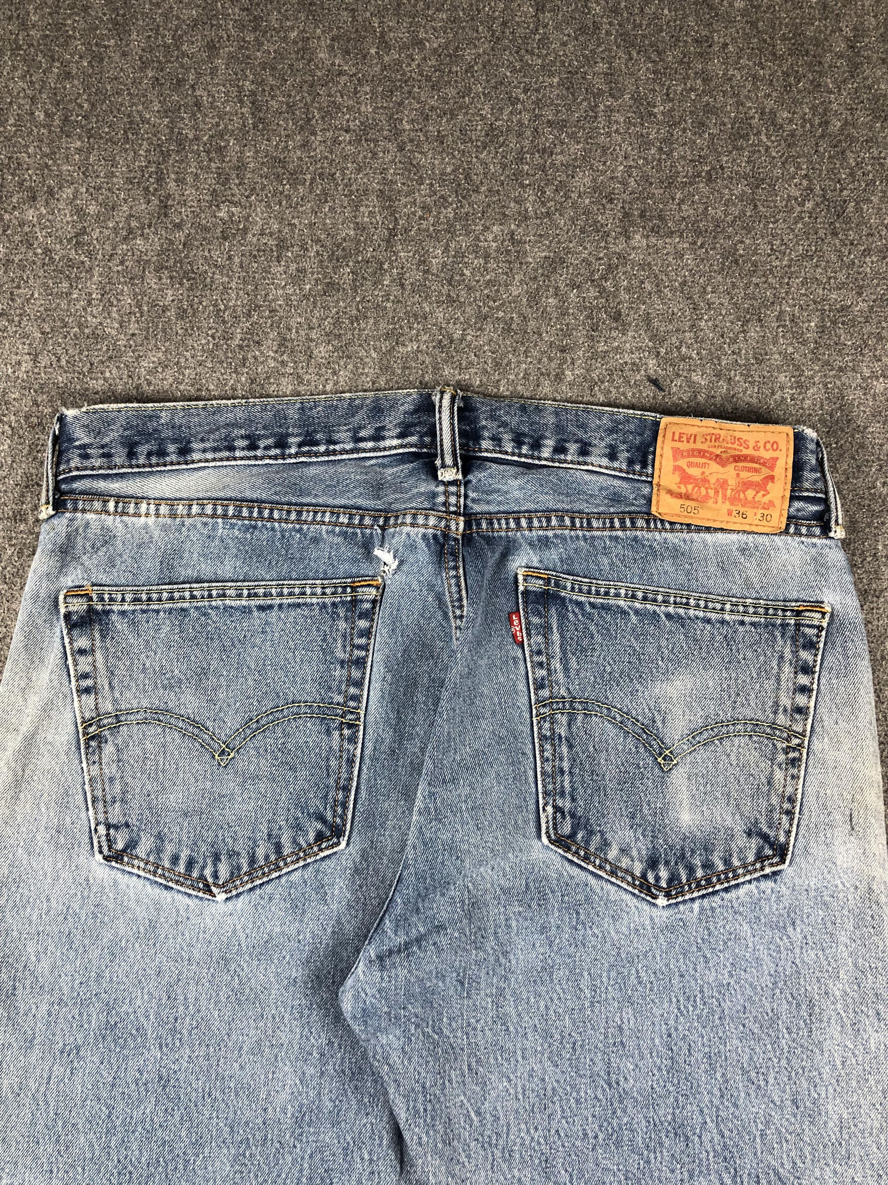 Levi's × Vintage Vintage Levis 505 Faded Blue Jeans DP2228 Size US 36 / EU 52 - 4 Thumbnail