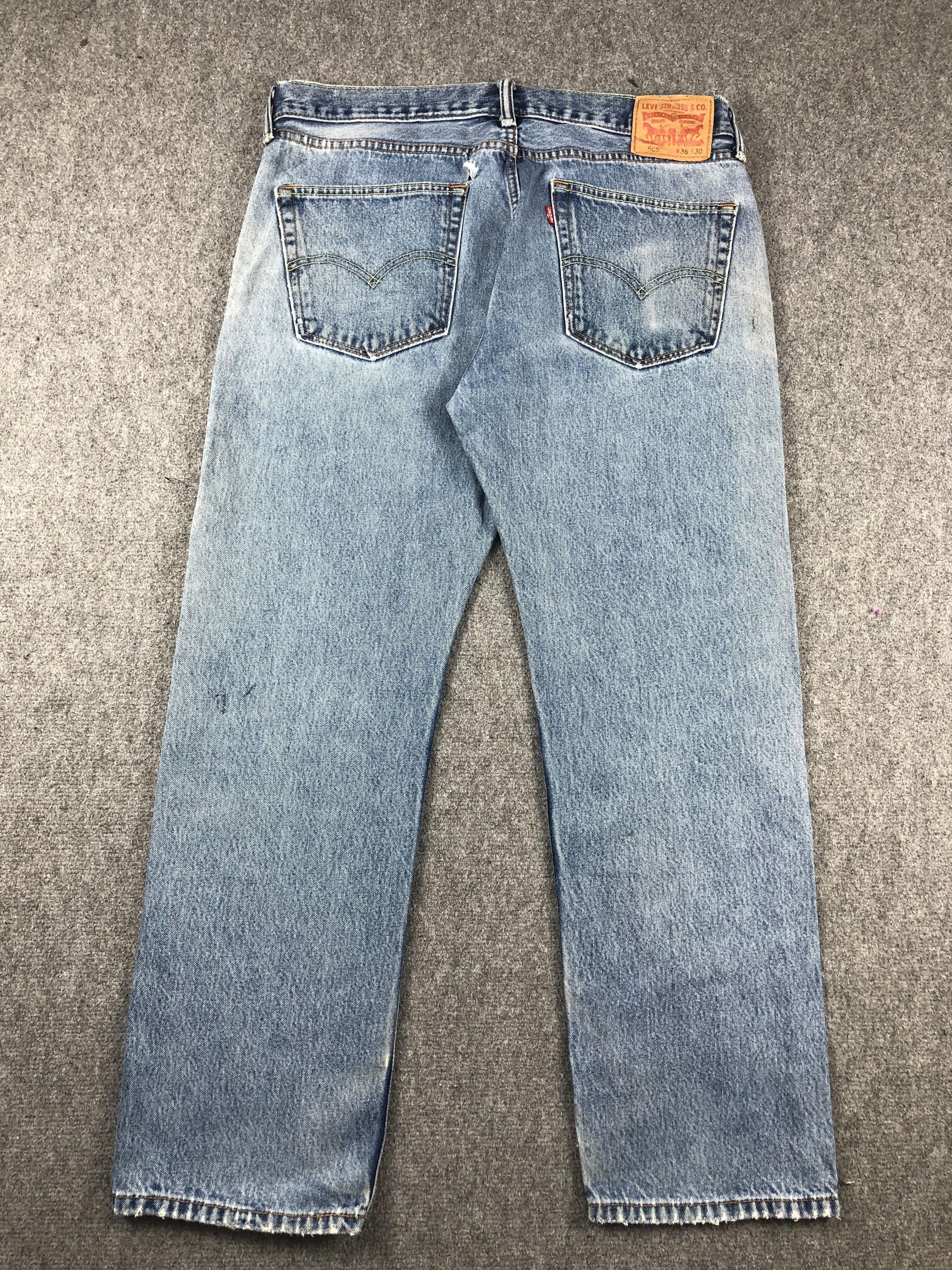 Levi's × Vintage Vintage Levis 505 Faded Blue Jeans DP2228 Size US 36 / EU 52 - 3 Thumbnail