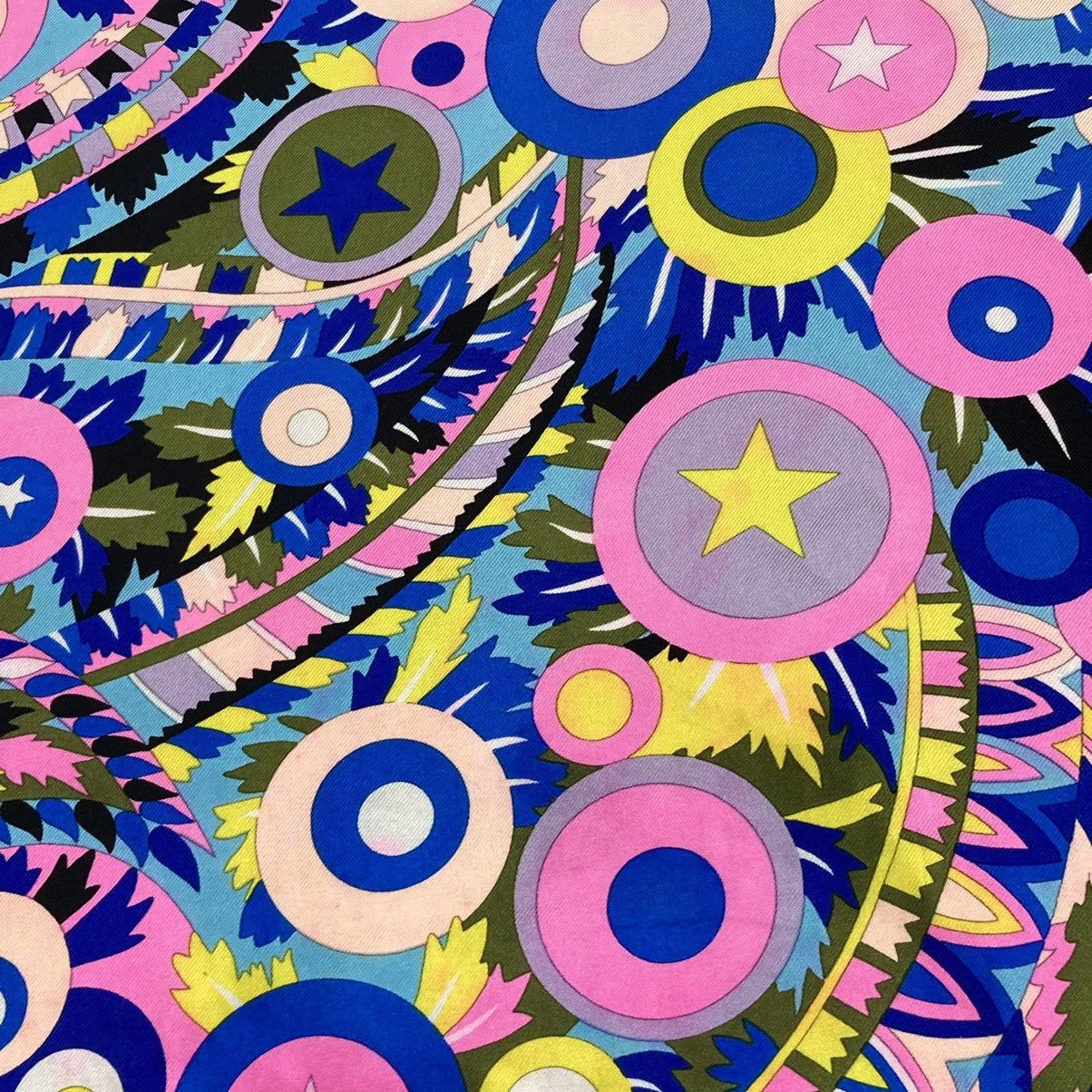 Versace Versace blue stars floral silk scarf Size ONE SIZE - 9 Thumbnail