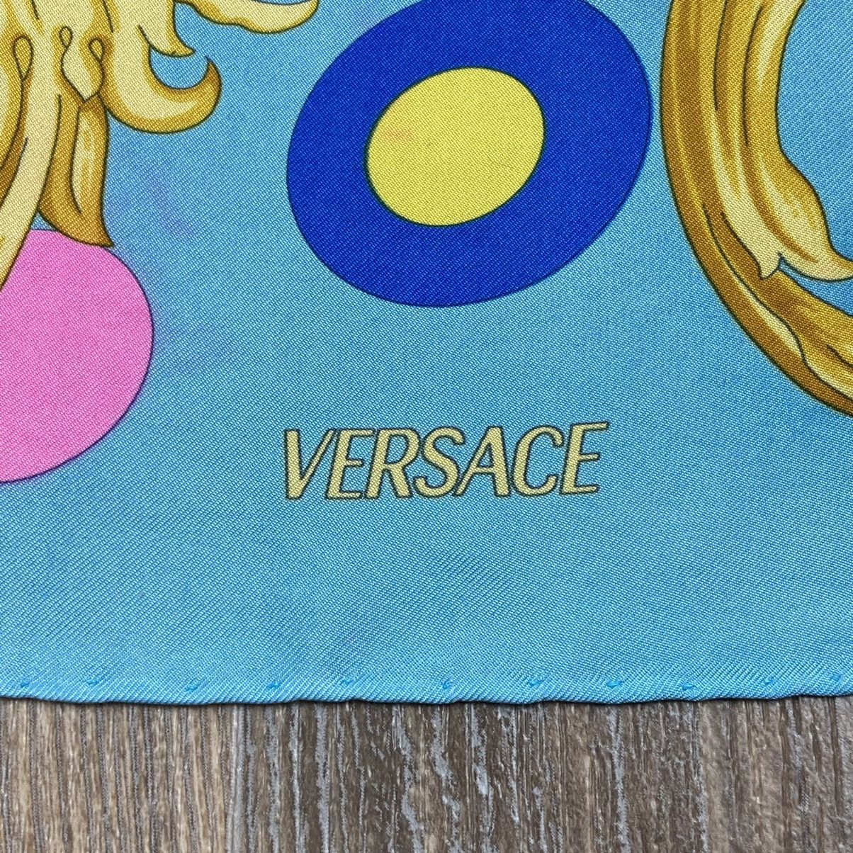 Versace Versace blue stars floral silk scarf Size ONE SIZE - 11 Thumbnail