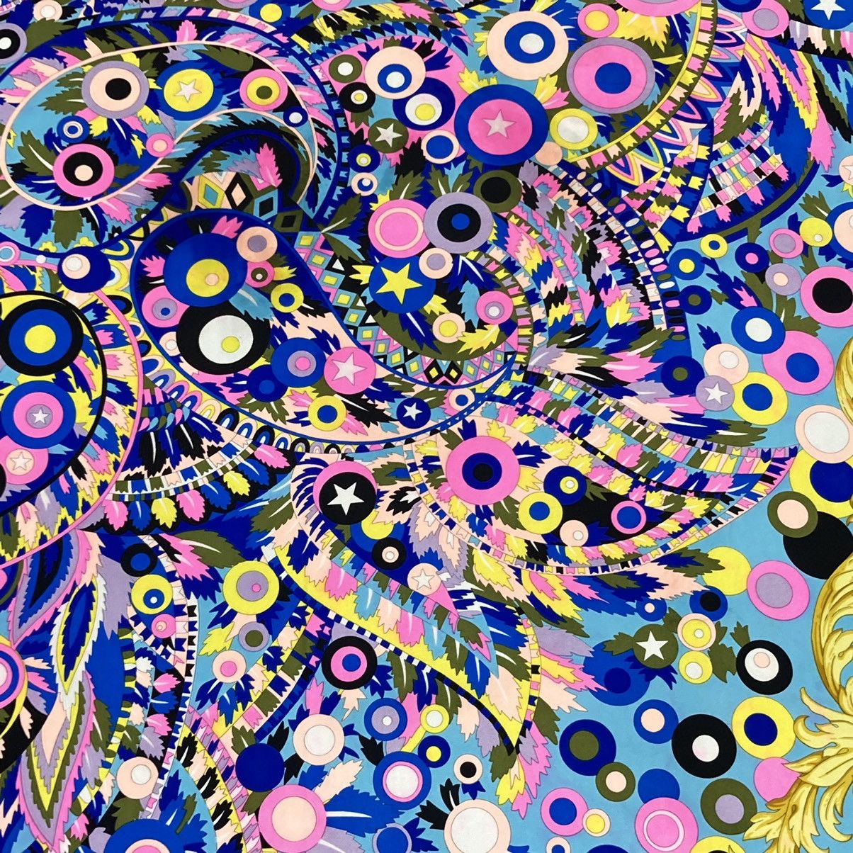 Versace Versace blue stars floral silk scarf Size ONE SIZE - 6 Thumbnail