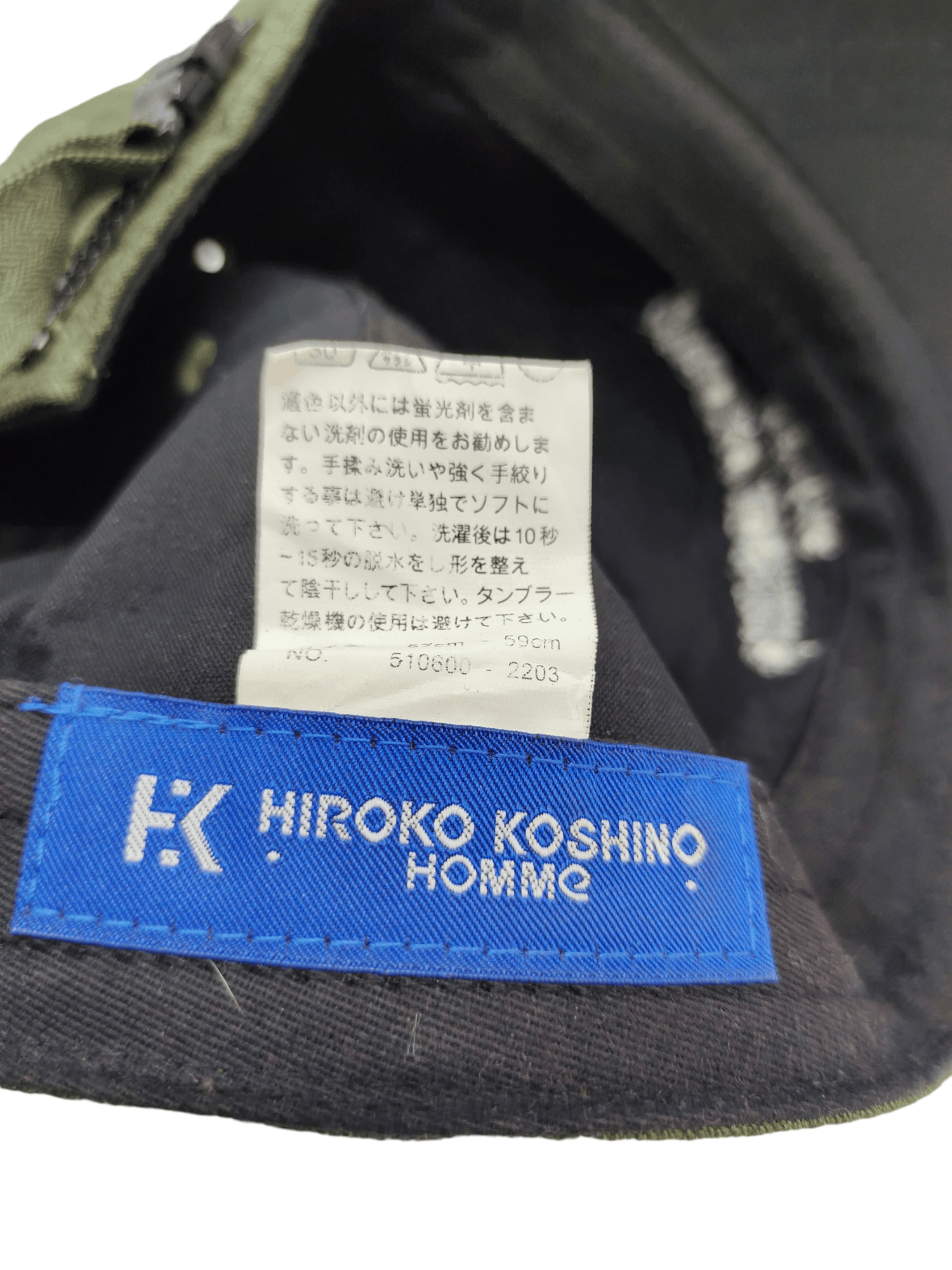 Hiroko Koshino Homme Hiroko Koshino Homme Hbt 7 Panel Cap Hat Adjustable Size ONE SIZE - 6 Thumbnail
