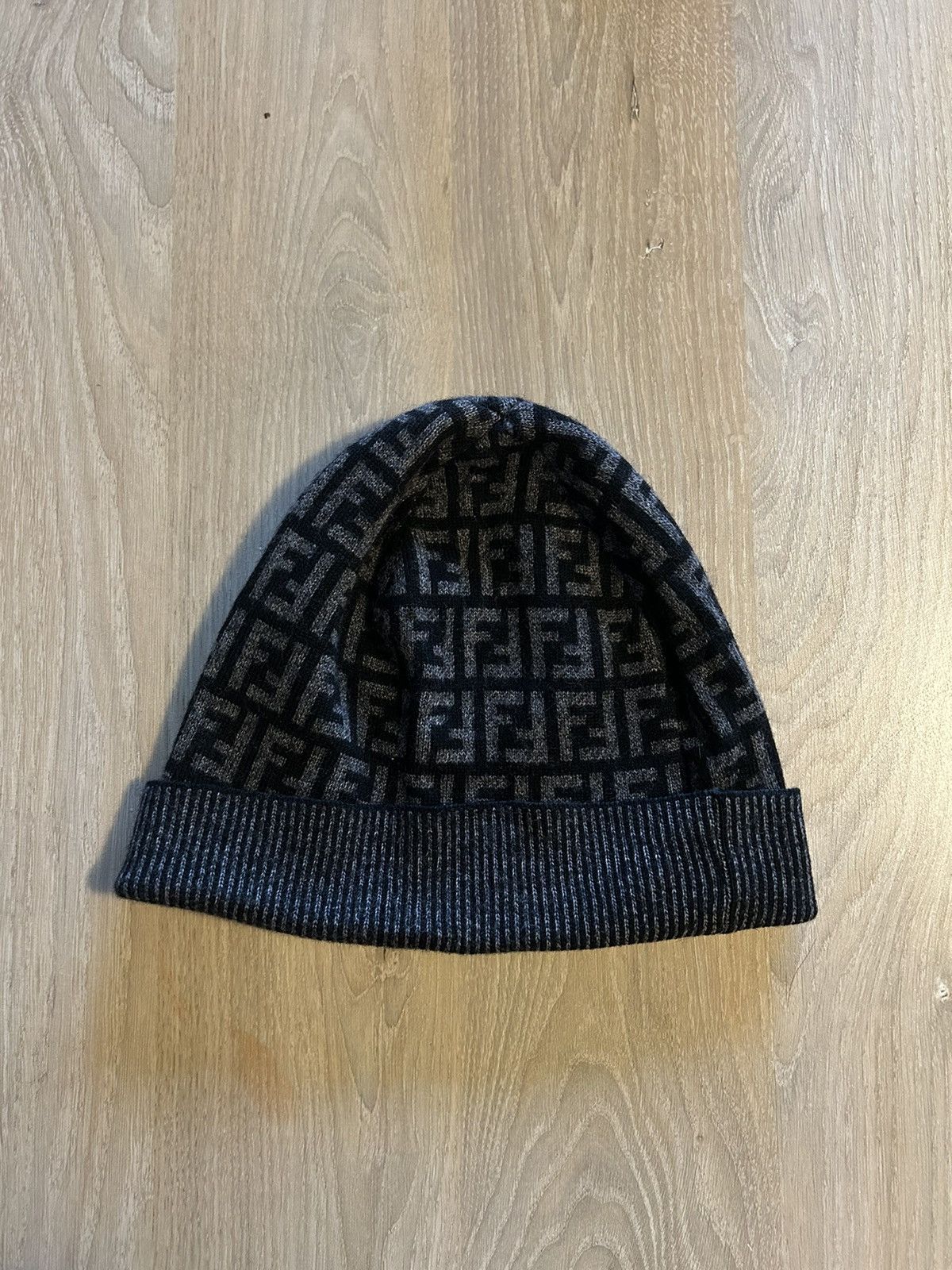 Vintage 2000s Fendi Monogram Beanie Hat