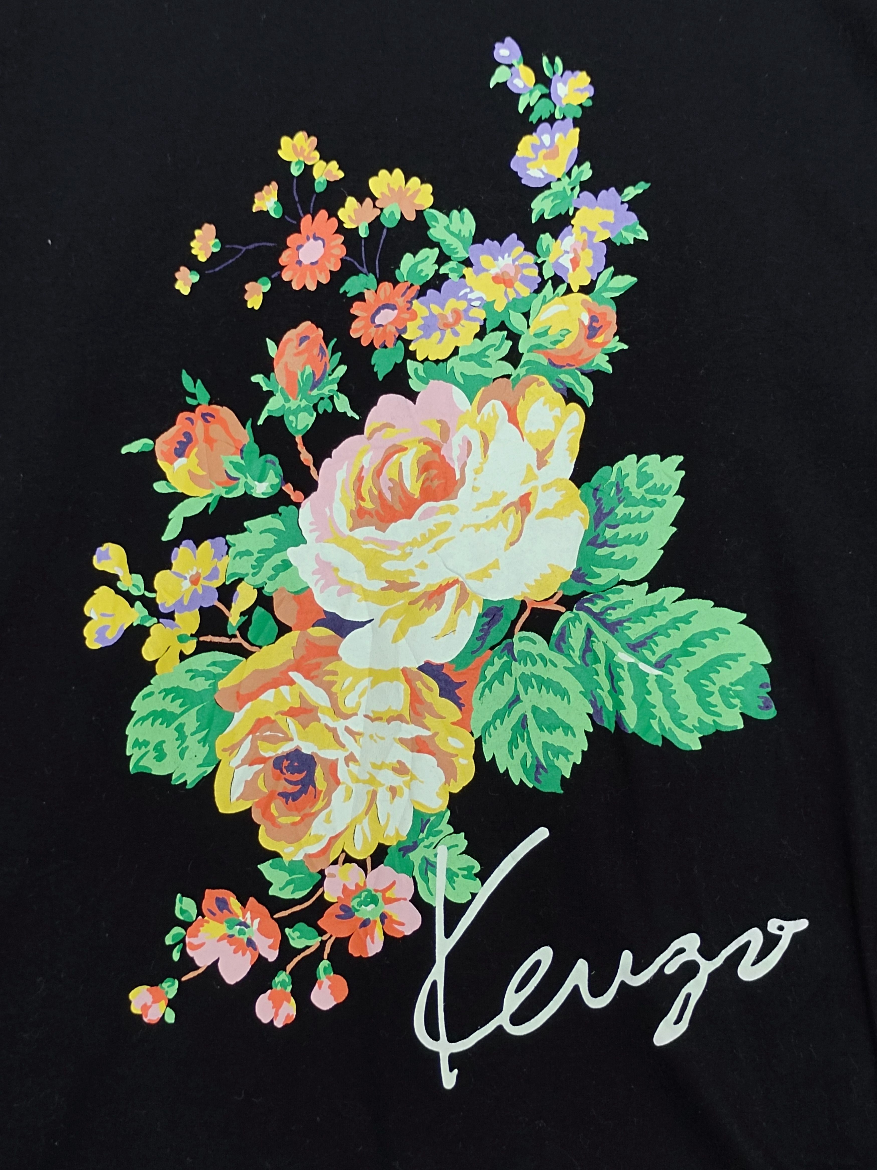 Kenzo Vintage 90s Kenzo Floral Longsleeve T-Shirt Size US M / EU 48-50 / 2 - 2 Thumbnail