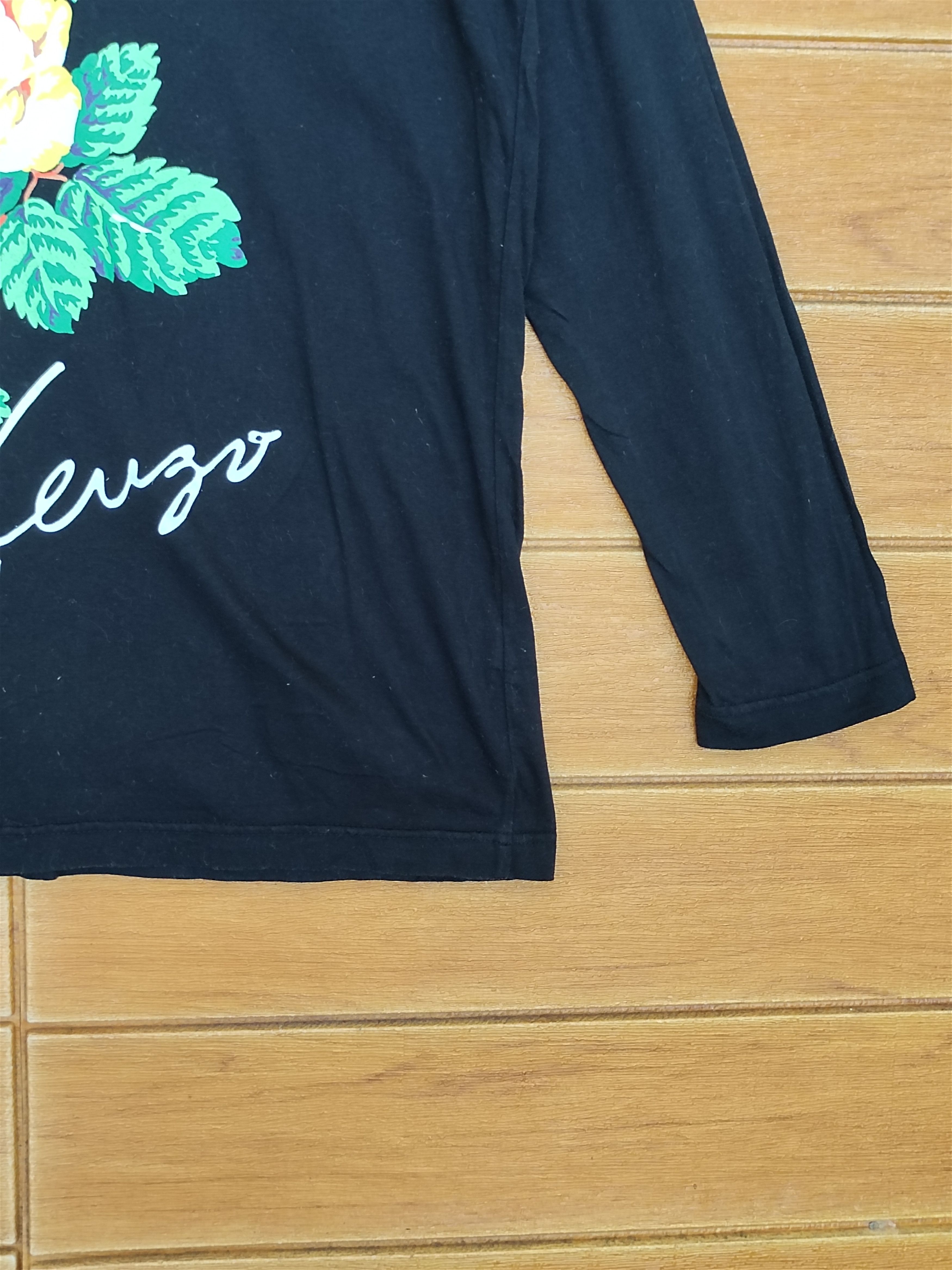 Kenzo Vintage 90s Kenzo Floral Longsleeve T-Shirt Size US M / EU 48-50 / 2 - 7 Thumbnail