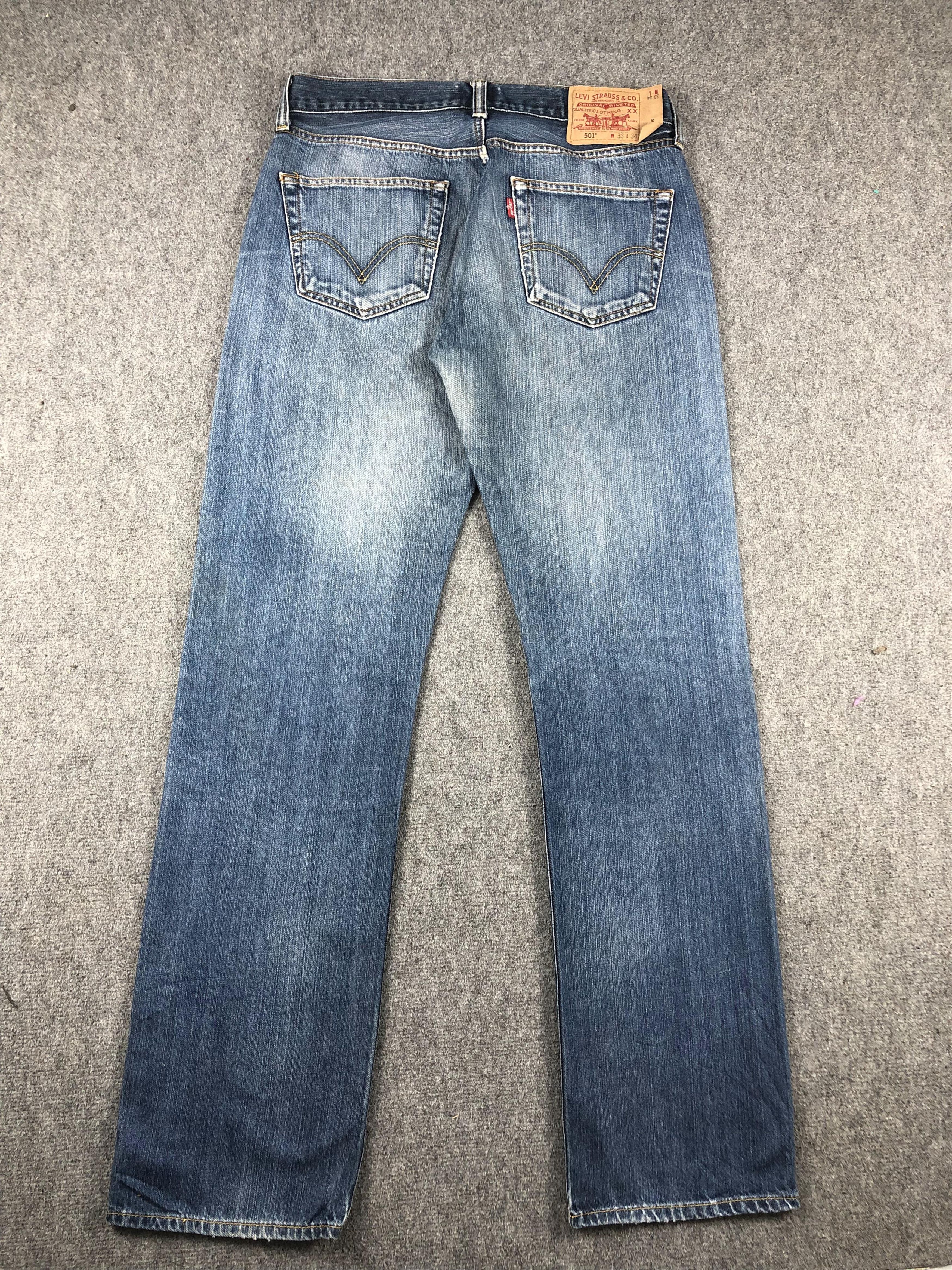 Levi's Vintage Levis 501 Faded Blue Jeans DP2233 Size US 31 - 3 Thumbnail